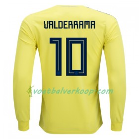 Colombia Valderrama 10 Thuisshirt WK voetbal 2018 Lange Mouw